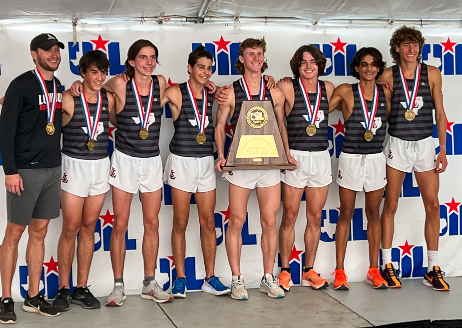 Lovejoy Boys receiving the 5A State 3rd Place Trophy