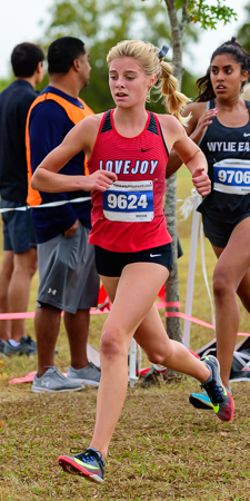 Sara Morefield at the UIL Conference 5A District 10 XC Championships