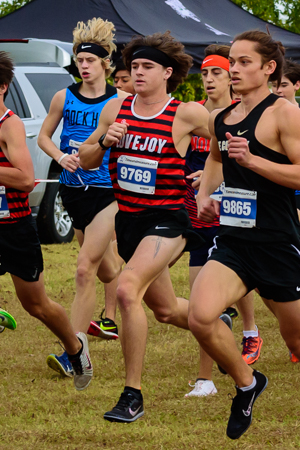 Riley McGowan at the UIL Conference 5A District 10 XC Championships