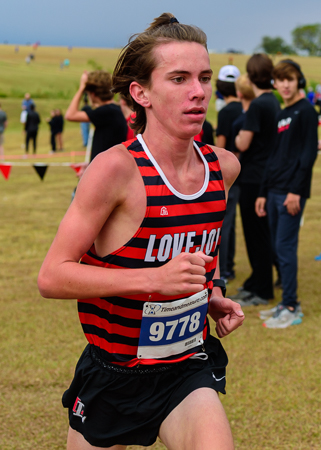 Will Carlson at the UIL Conference 5A District 10 XC Championships