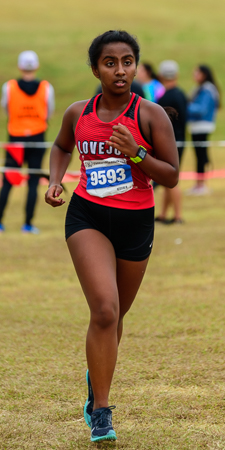 Dinah Thadikonda at the UIL Conference 5A District 10 XC Championships