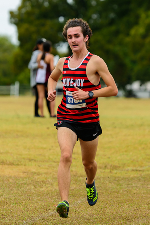 Logan Pedersen at the UIL Conference 5A District 10 XC Championships