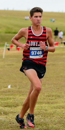 Devin Muaina at the UIL Conference 5A District 10 XC Championships