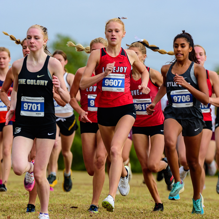 Kailey Littlefield at the UIL Conference 5A District 10 XC Championships