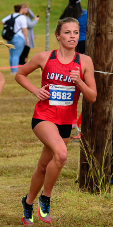 Amy Morefield at the UIL Conference 5A District 10 XC Championships