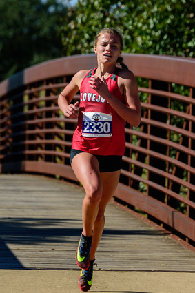 Amy Morefield in 5A State Championship race