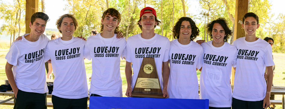 Lovejoy's Region Champion boys with trophy