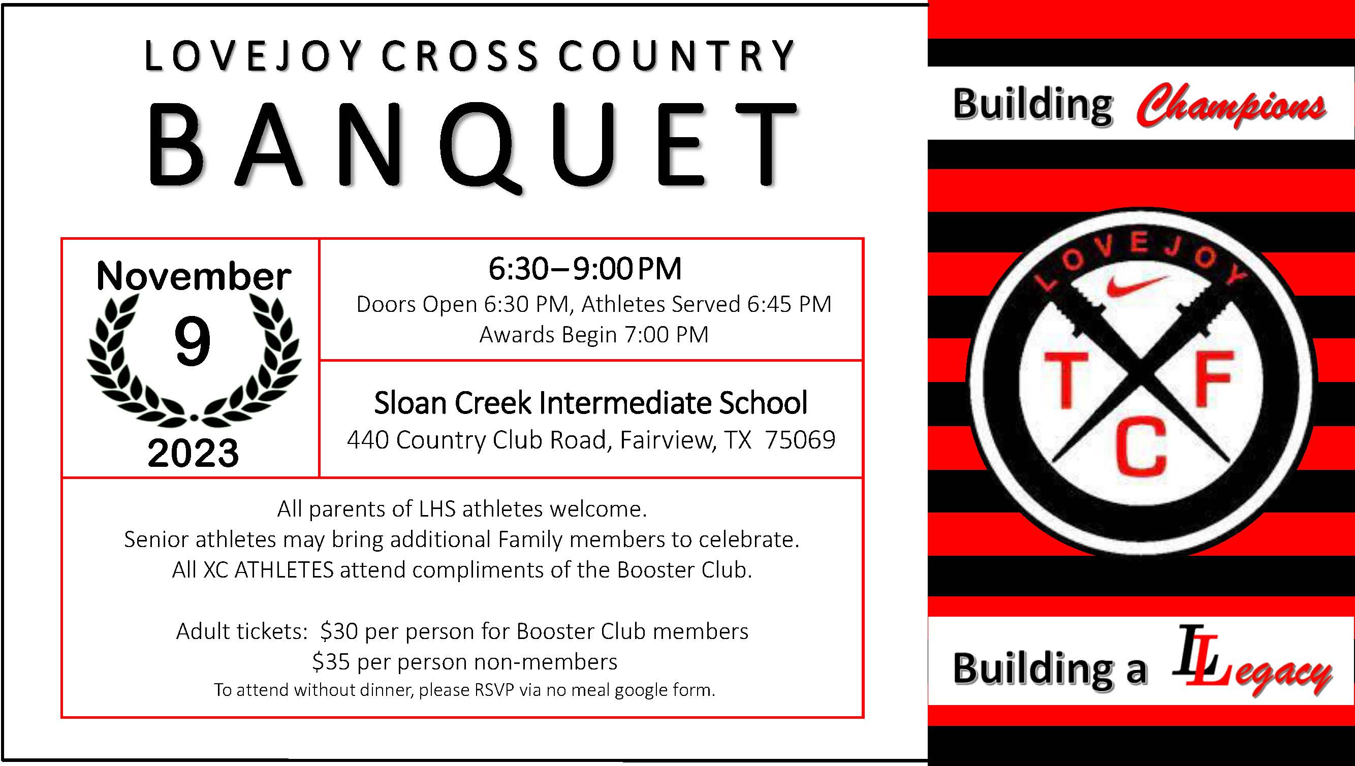 details for 2023 XC End-of-Season Banquet