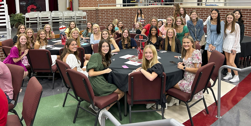 girls looking fancy at the banquet -- CLICK FOR FULL-SIZED IMAGE