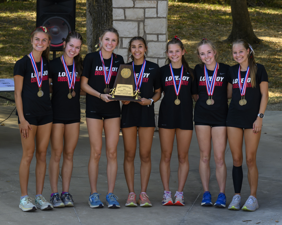 2024 UIL 5A District 9 XC Champion Varsity Girls from Lovejoy