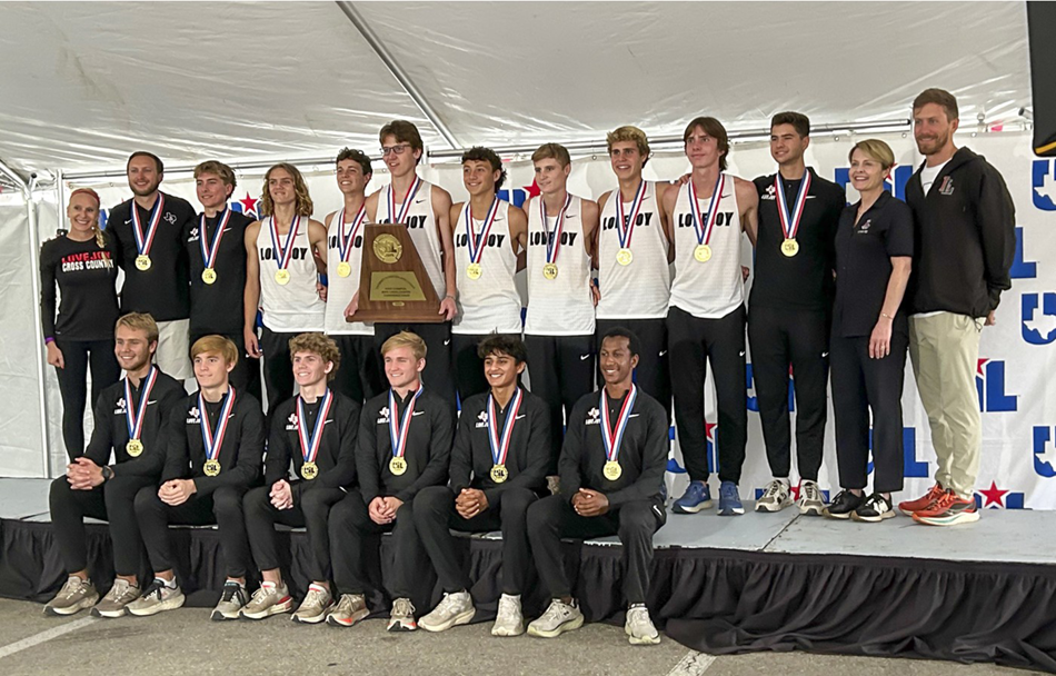 full Lovejoy boys State squad on the Podium