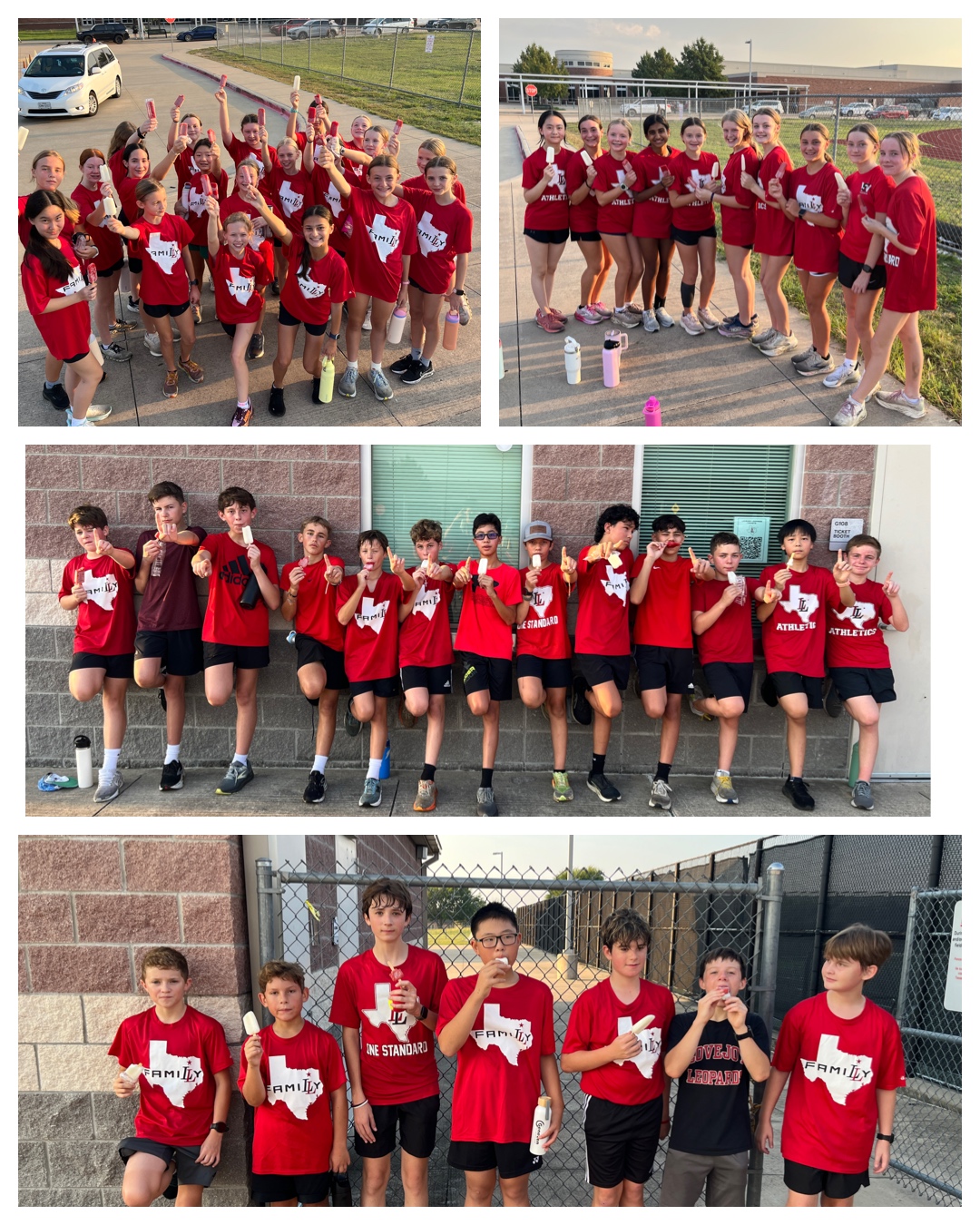 WSMS harriers at Popsicle Practice